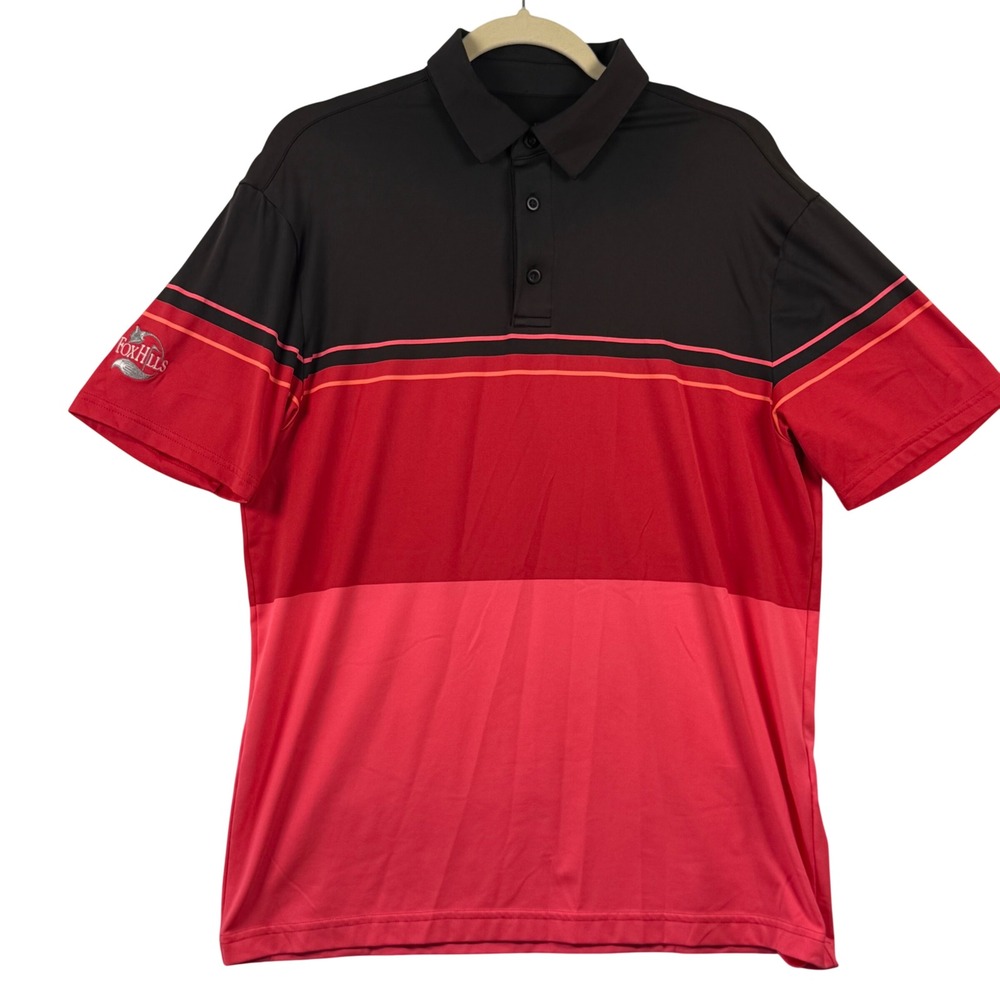 Under Armour M 2.0 Polo Gradient Colorblock Striped Sporty Preppy Loose Fit Golf